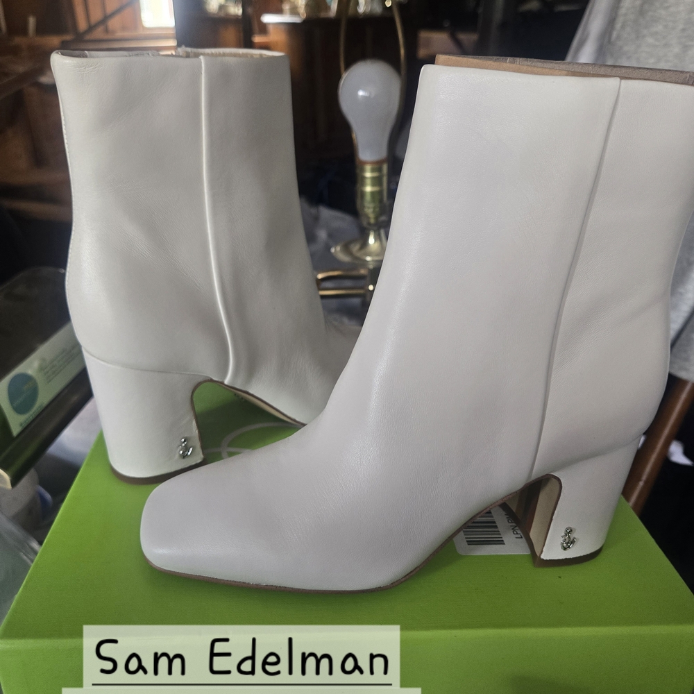 Sam Edelman White Heeled Boots